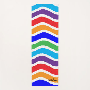 Tapete De Yoga Efeito Colorido de Papel Separado Personalizado