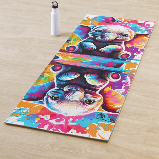 Tapete De Yoga Elefante De Bebê Bonito - Ioga Mats Elefante (In Situ)