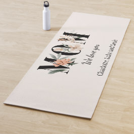 Tapete De Yoga Elegant Floral Personalized Floral Mom Yoga Mat