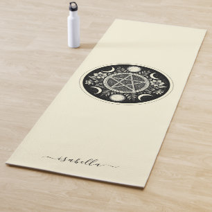 Tapete De Yoga Elegante Celestial Sun Moon Personalizado