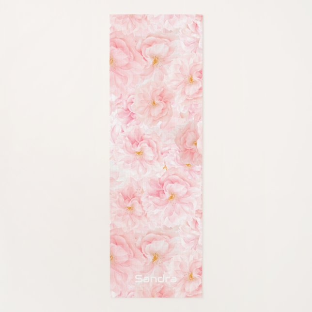 Tapete De Yoga Elegante Cherry Blossom Patterno Design (Frente)