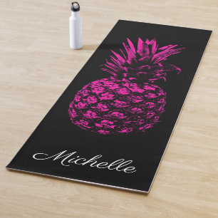 Tapete De Yoga Elegante de abacaxi rosa