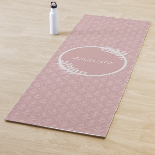 Tapete De Yoga Elegante rosa Damask Yoga Mat