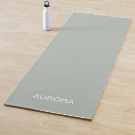 Tapete De Yoga Elegante Sage Green Personalization Name Yoga Mat