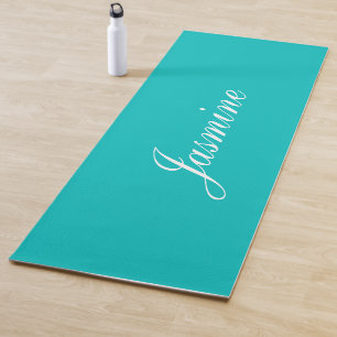 Tapete De Yoga Elegante Turquesa Aqua Personalizou Yoga Mat