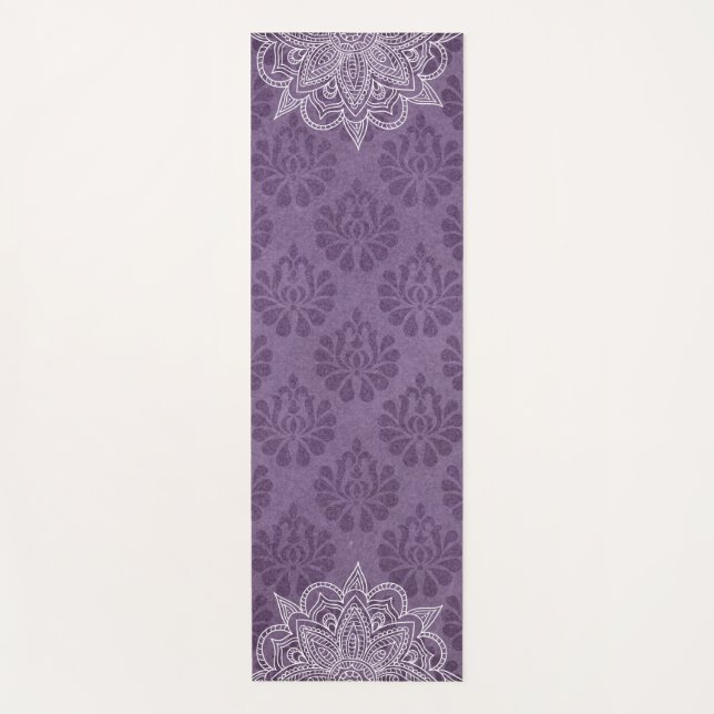 Tapete De Yoga Elegante Violet Oriental Mandala Yoga Mat (Frente)