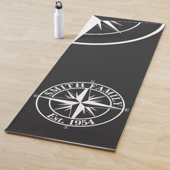 Tapete De Yoga Emblema personalizável do monograma de estrela de  (In Situ)