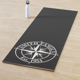 Tapete De Yoga Emblema personalizável do monograma de estrela de