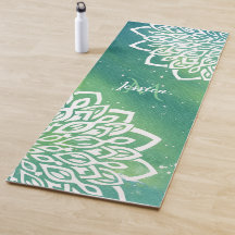 Emerald Green - Floral Branco Mandala Monograma