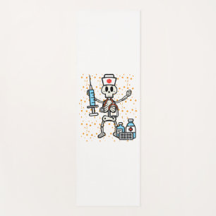 Tapete De Yoga Enfermeira Ortopedia Halloween Skeleton Scrub Top