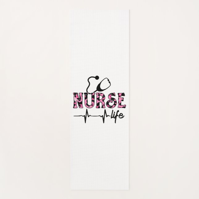 Tapete De Yoga Enfermeira - Viver que Enfermeira a Vida (Frente)