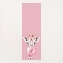 Tapete De Yoga Engraçado Bubblegum Giraffe