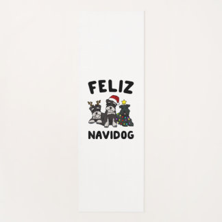 Tapete De Yoga Engraçado Feliz Navidog Miniature Schnauzer, amant