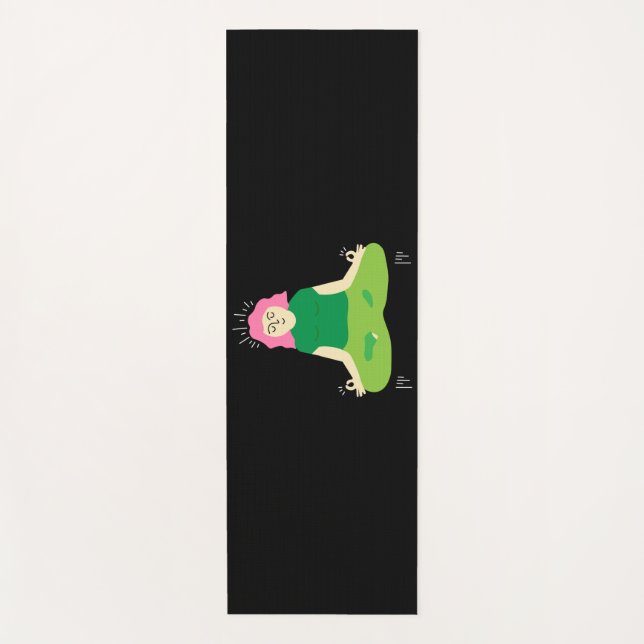 Tapete De Yoga Engraçado Zen Yoga Floor Mat (Frente)