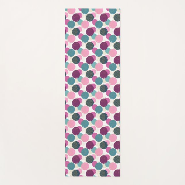 Tapete De Yoga Equilíbrio alegre: Bolinhas (Frente)