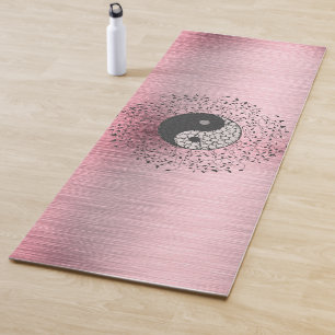 Tapete De Yoga Escamudo Rosa Shimmery Yin Yang