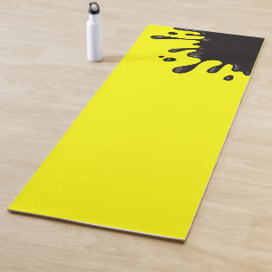 Tapete De Yoga Escória preta em amarelo