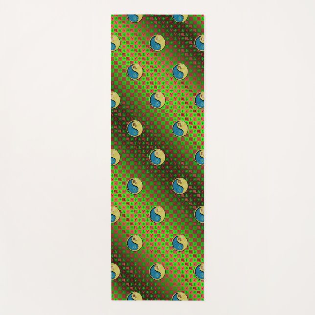 Tapete De Yoga Escorpião e Cabra Metálica (Frente)