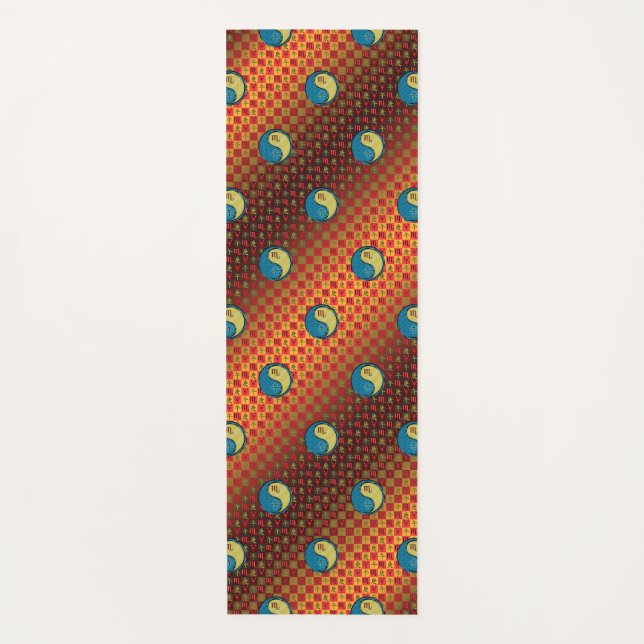 Tapete De Yoga Escorpião e Cavalo Metálico (Frente)