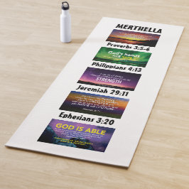 Tapete De Yoga Escritura cristã inspiracional personalizada