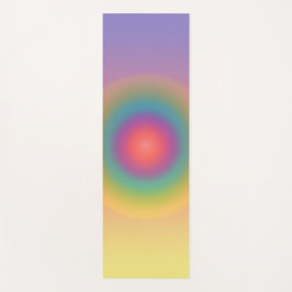 Tapete De Yoga Espaço Colorido do Círculo Concentrado Arco-Íris