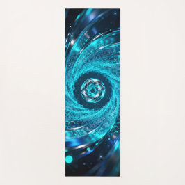 Tapete De Yoga Espirais hipnóticos balançam o azure