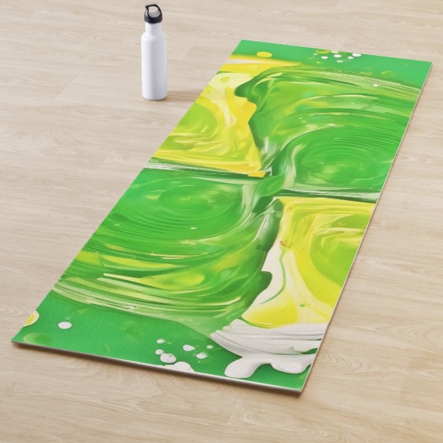 Tapete De Yoga Espiral do verde limão (In Situ)