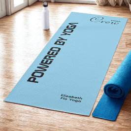 Tapete De Yoga Estampa Personalizada Yoga Crew Azul Bebê