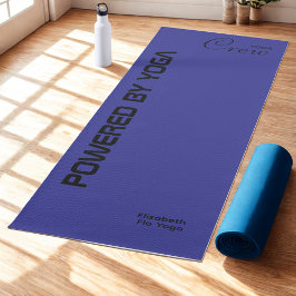 Tapete De Yoga Estampa Personalizada Yoga Crew Azul Escuro