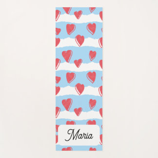 Tapete De Yoga Estera de yoga personalizada con corazones