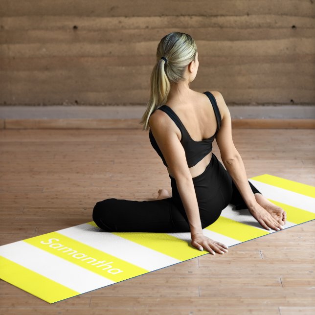 Tapete De Yoga Estrias Amarelas (Criador carregado)
