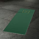 Tapete De Yoga Estúdio de logotipos verdes para empresas Emerald<br><div class="desc">Um clássico,  eterno esmeralda verde. Personalize e adicione o logotipo da sua própria empresa. Traseira: sem design ou cor.</div>