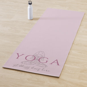 Tapete De Yoga Estúdio de Yoga Minimalista Pose de Lótus