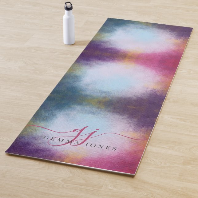Tapete De Yoga Ethereal Abstract Glow Monogram (In Situ)