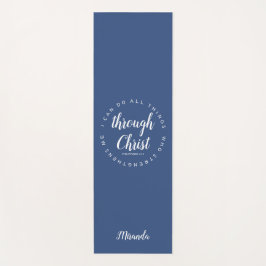 Tapete De Yoga Eu Posso Fazer Tudo Através Da Tipografia Cristo A