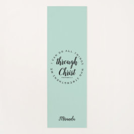 Tapete De Yoga Eu Posso Fazer Tudo Através Da Tipografia Do Crist