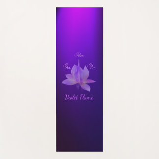 Tapete De Yoga Eu Sou a Chama Violeta Com Lótus