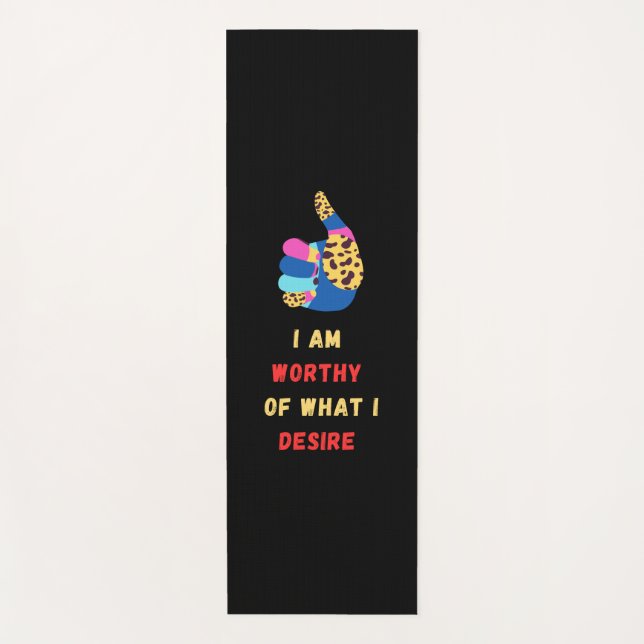 Tapete De Yoga Eu sou digno (Frente)