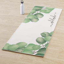 Eucalipto Foliage Botânico Monograma Yoga Mat