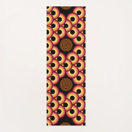 Tapete De Yoga Exercício de Abstrato amarelo e preto-alaranjado