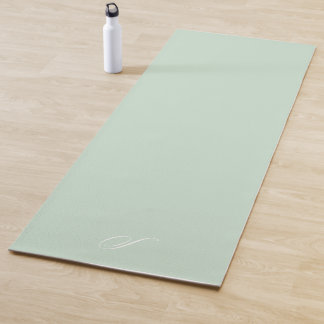 Tapete De Yoga Exercício Minimalista Simples de Pastel Verde