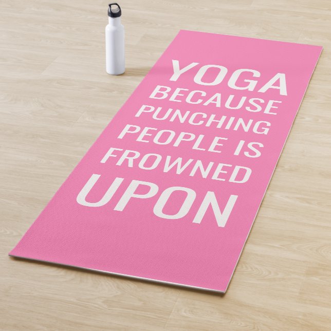Tapete De Yoga Exercício Rosa Personalizado Engraçado (In Situ)