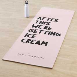 Tapete De Yoga Exercício Rosa Personalizado Engraçado