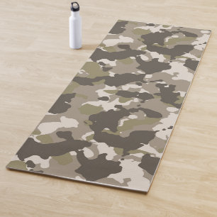 Tapete De Yoga Exército Militar Camouflage Brown Custom Sand