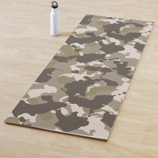 Tapete De Yoga Exército Militar Camouflage Brown Custom Sand (In Situ)