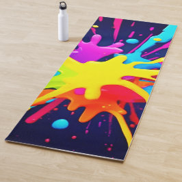 Tapete De Yoga Explosão de Pintura Radiante