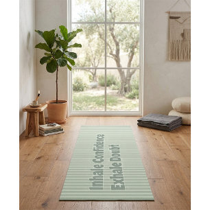 Tapete De Yoga Faixa Listrada Motivacional Personalizada