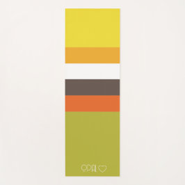 Tapete De Yoga Faixas de cores personalizadas monogramadas