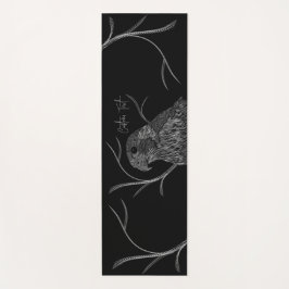 Tapete De Yoga Falcão Peregrino em Ramais de Árvore com Escrita M