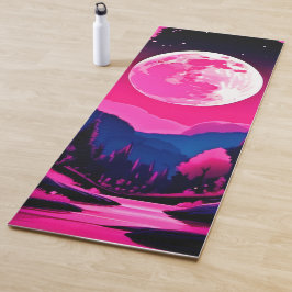 Tapete De Yoga Fantasia da Lua Rosa